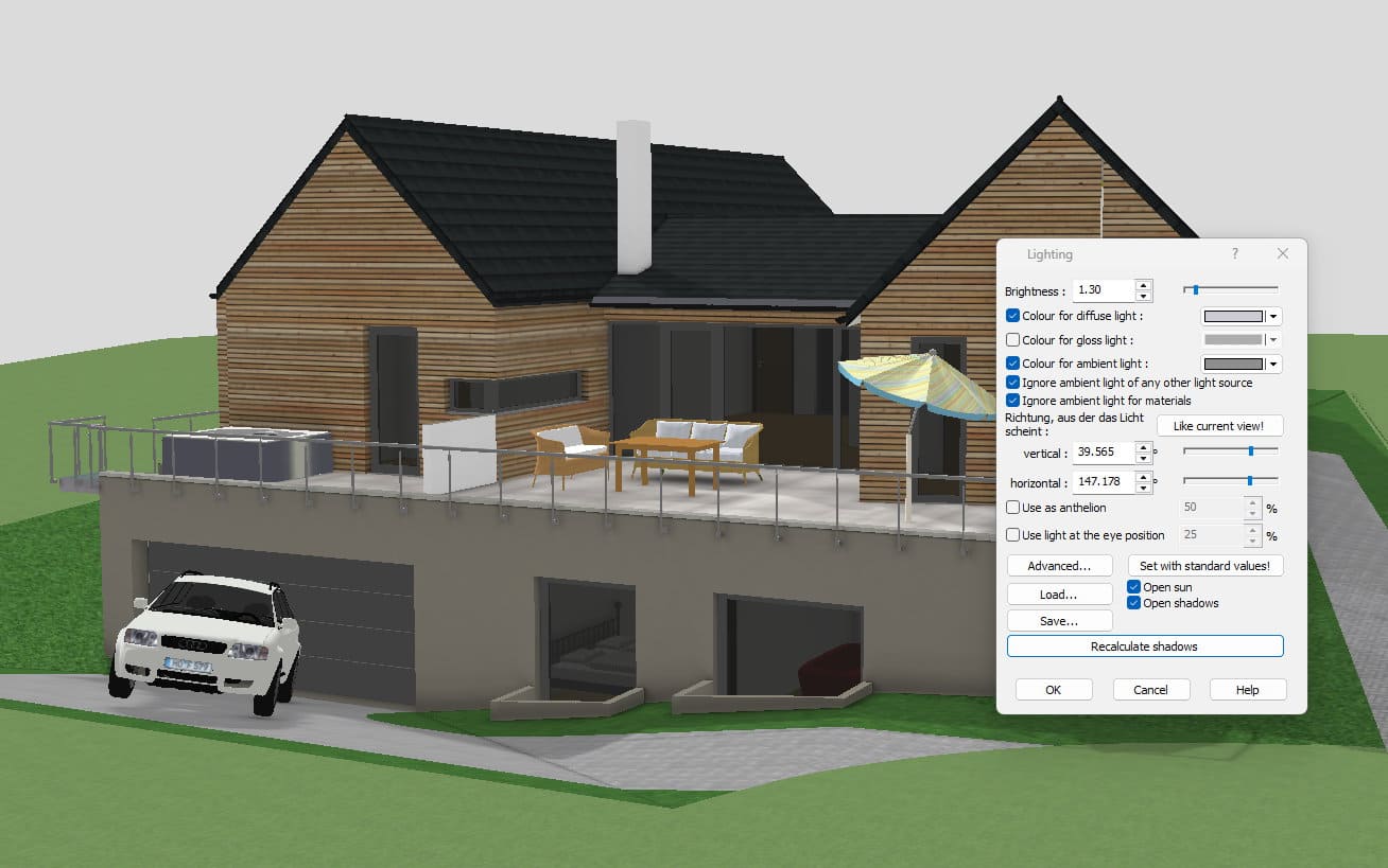 Daylight Simulation in Plan7Architect