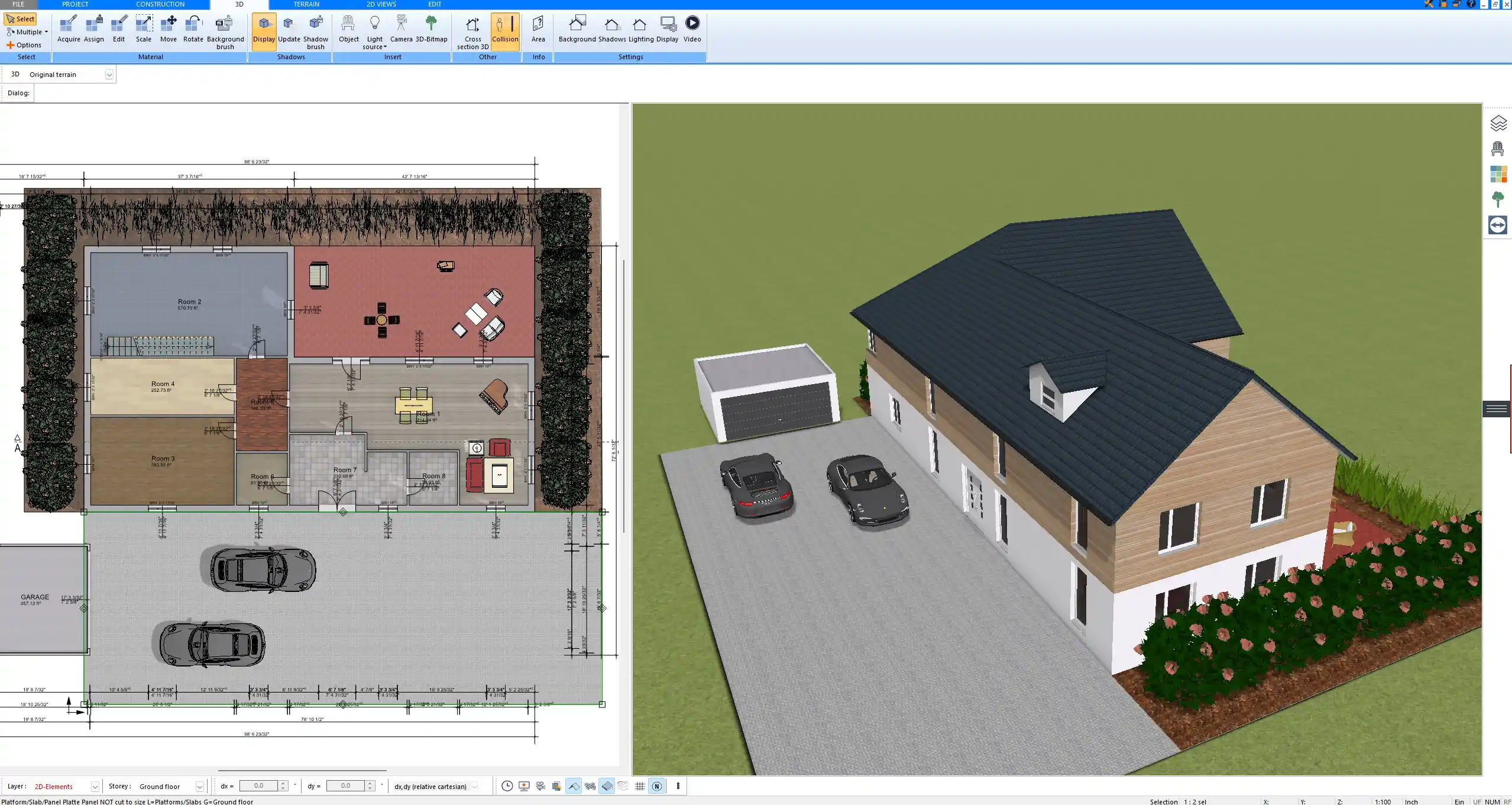 Complete residential project planned in 2D and 3D using Plan7Architect Pro