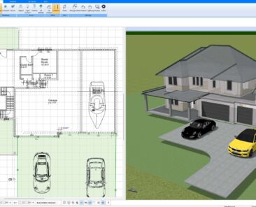 Floor plan and 3D house model created with Plan7Architect Pro