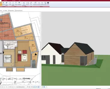Container house floor plan created with Plan7Architect