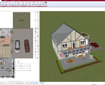Creating a detailed 2D floor plan in Plan7Architect – precise room layout with customizable dimensions