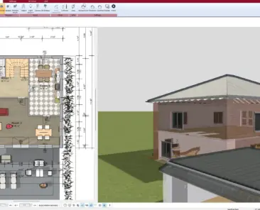 Creating a detailed 2D floor plan using Plan7Architect – precise measurements and layout planning made easy