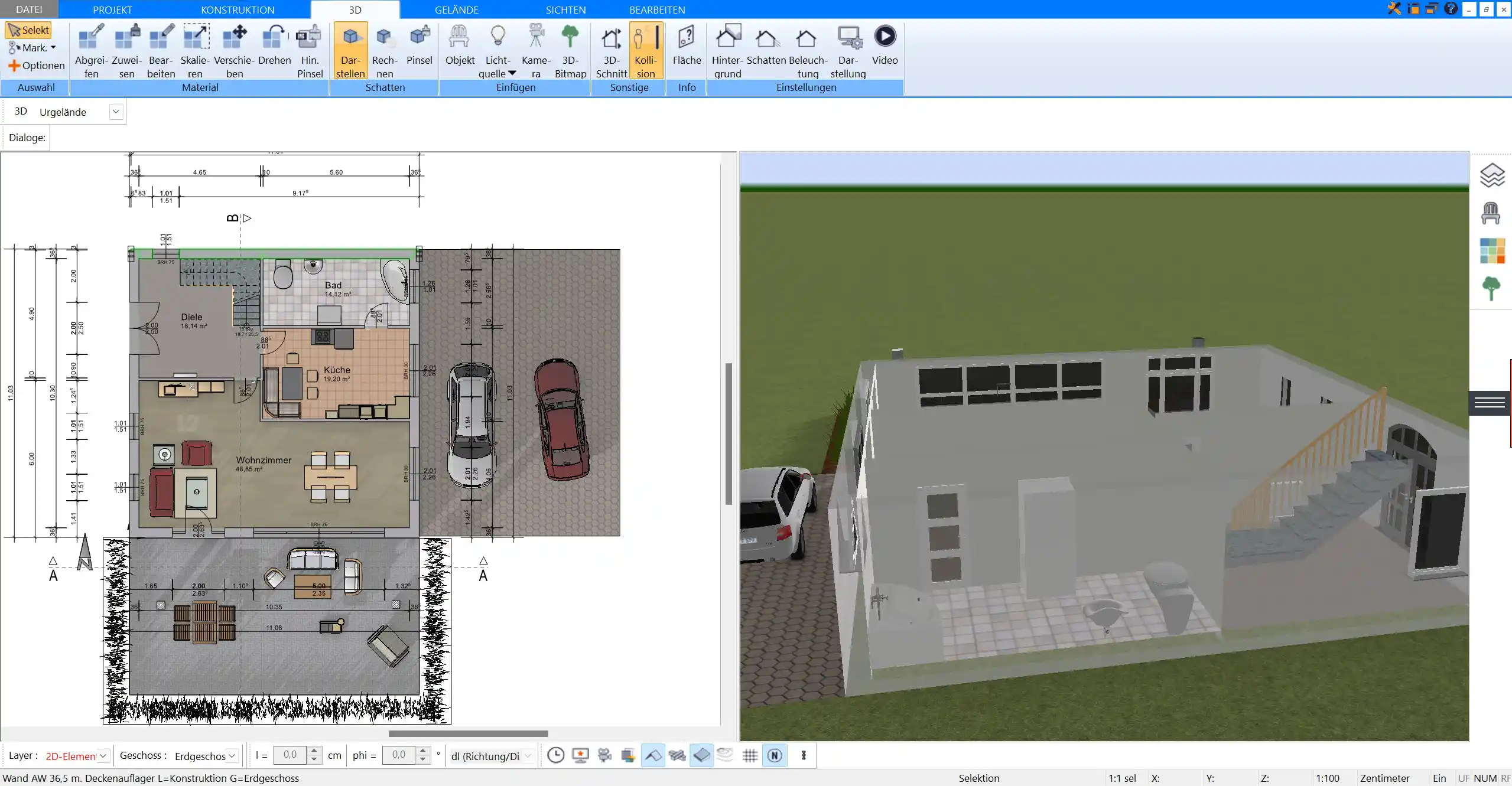 Plan7Architect Interior Wall Layout Design