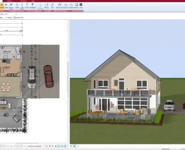 2D floor plan created and edited with Plan7Architect