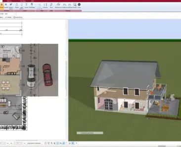 A detailed 2D floor plan of an old building, designed with Plan7Architect.