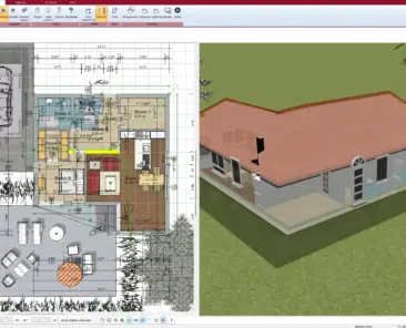 Bungalow floor plan created with Plan7Architect – top-down 2D layout view.