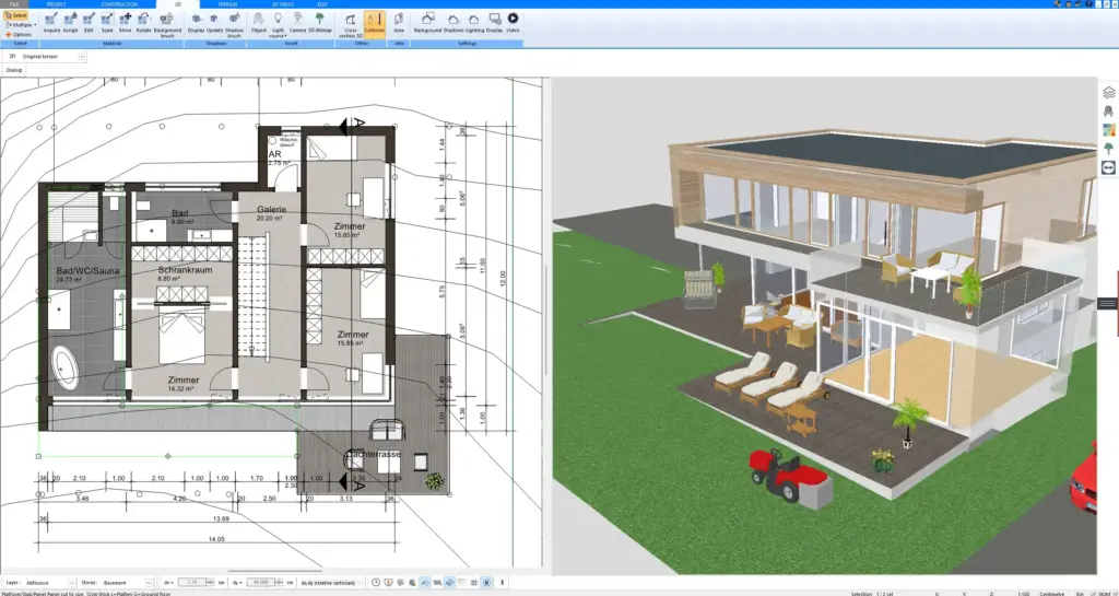 Creating a custom balcony layout in 2D – Designed with Plan7Architect