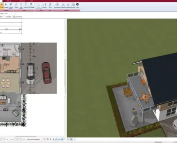 Creating the shed floor plan in Plan7Architect – precise 2D layout with customizable dimensions