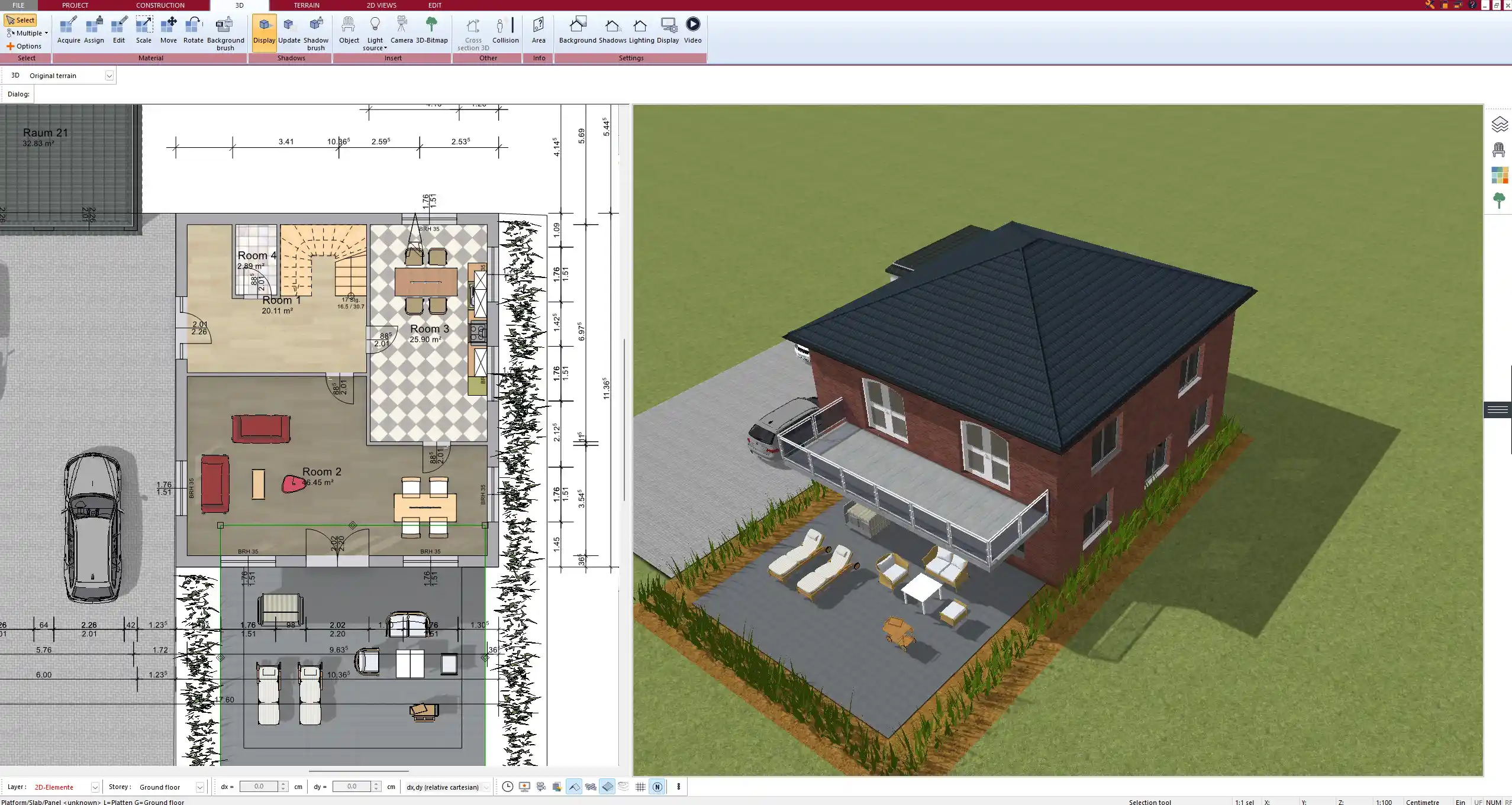 Custom Floor Plan Designed with Plan7Architect Flexible Room Layouts and Measurements