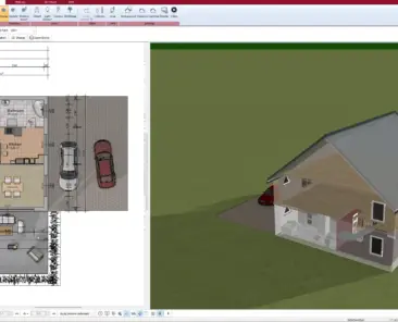 Farmhouse layout created in 2D using Plan7Architect – including porch and mudroom