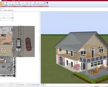 3D fireplace design created with Plan7Architect – realistic placement in the living room