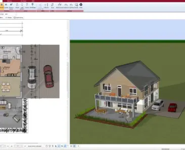 Designed in Plan7Architect 2D floor plan layout with walls, windows, and room names