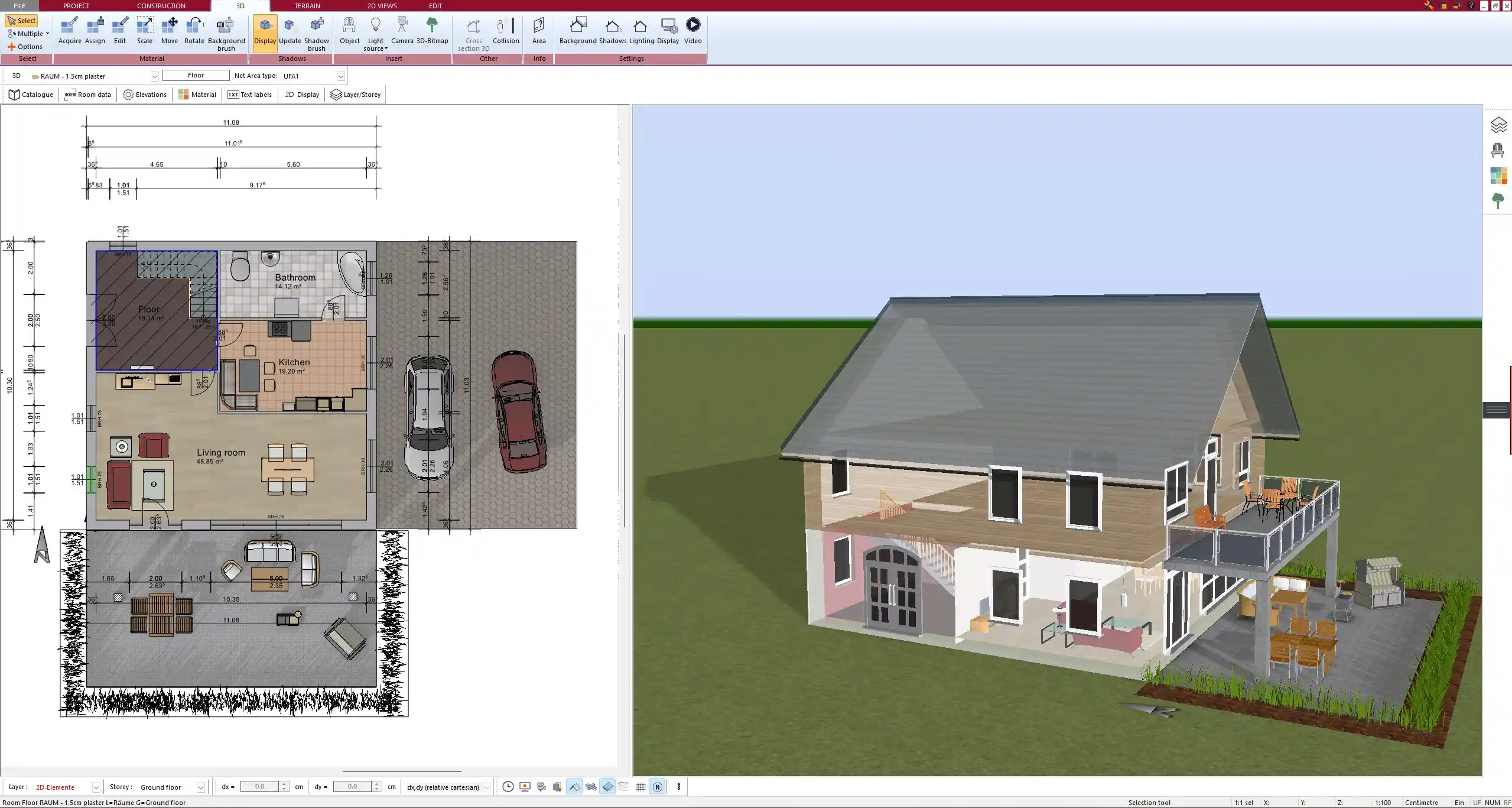 Designed with Plan7Architect A fully customized single-family home in 3D view