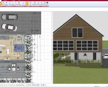 Duplex Floor Plan Created with Plan7Architect – 2D Layout View