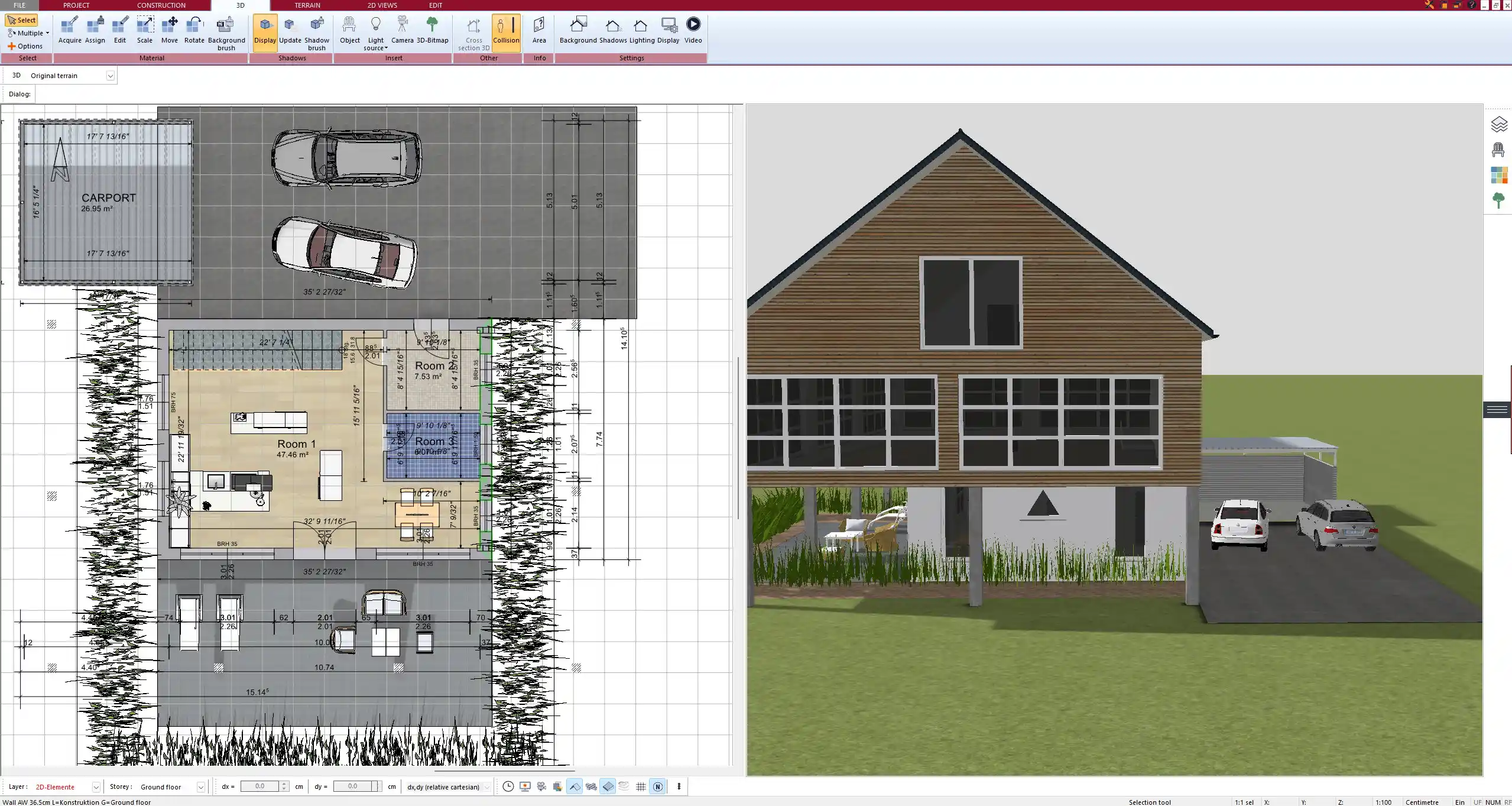 Duplex Floor Plan Created with Plan7Architect – 2D Layout View