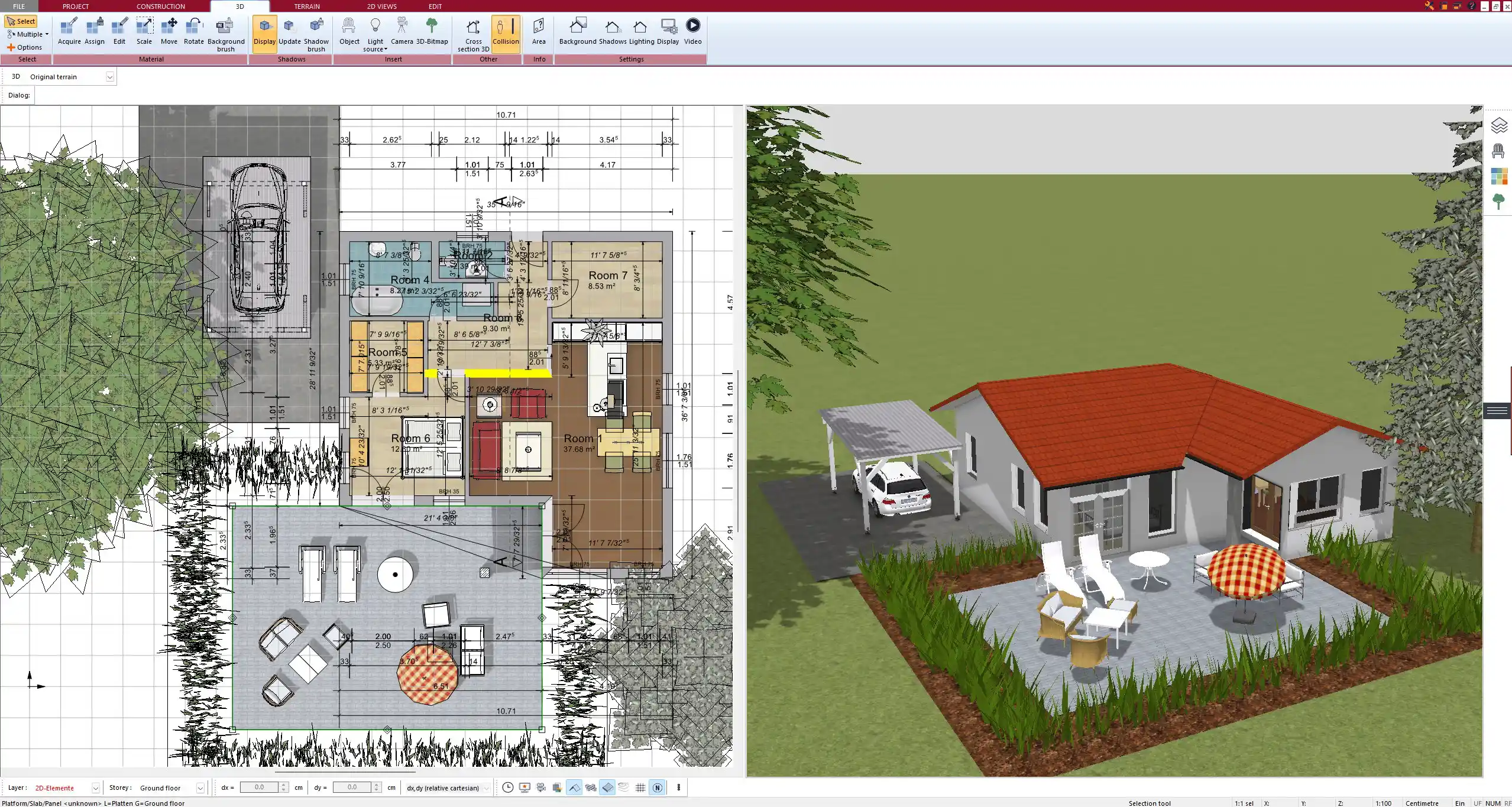 Exported garden plan in PDF format – generated with Plan7Architect and ready for sharing or printing