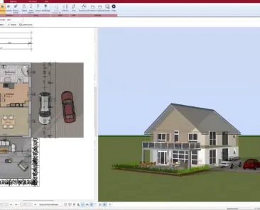 Floor plan created with Plan7Architect in 2D mode – intuitive layout and easy wall adjustments