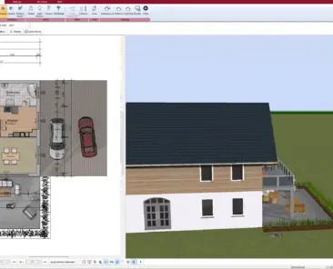 Floor plan with precise wall dimensions created using Plan7Architect