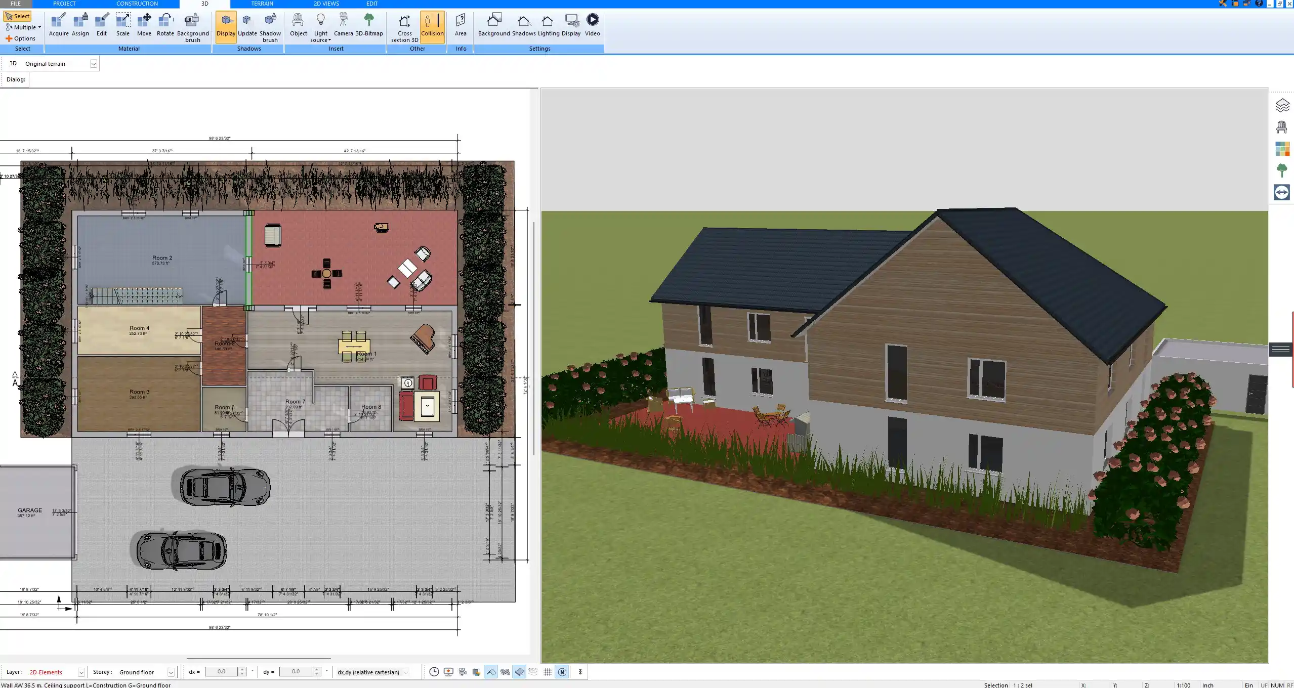 2D Floor Plan Created with Plan7Architect