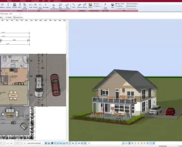 2D Floor Plan of a Granny Flat Created with Plan7Architect