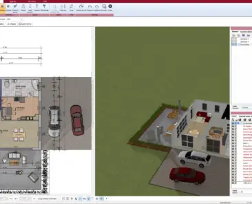 2D floor plan created using Plan7Architect full control over walls, dimensions, and layout