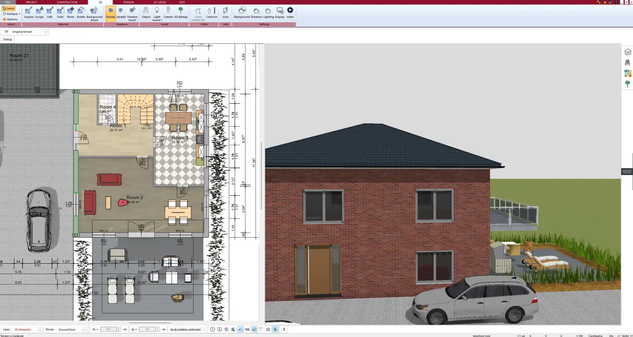 2D floor plan created with Plan7Architect – showing room layout and dimensions