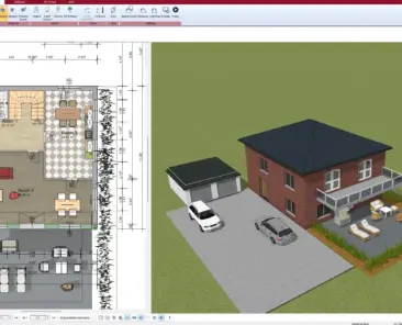 2D floor plan created with Plan7Architekt showing detailed room layout and measurements