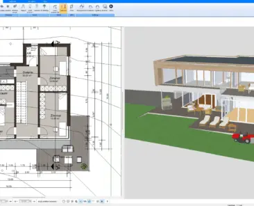 2D floor plan drawn with Plan7Architect – precise wall placement and room labeling