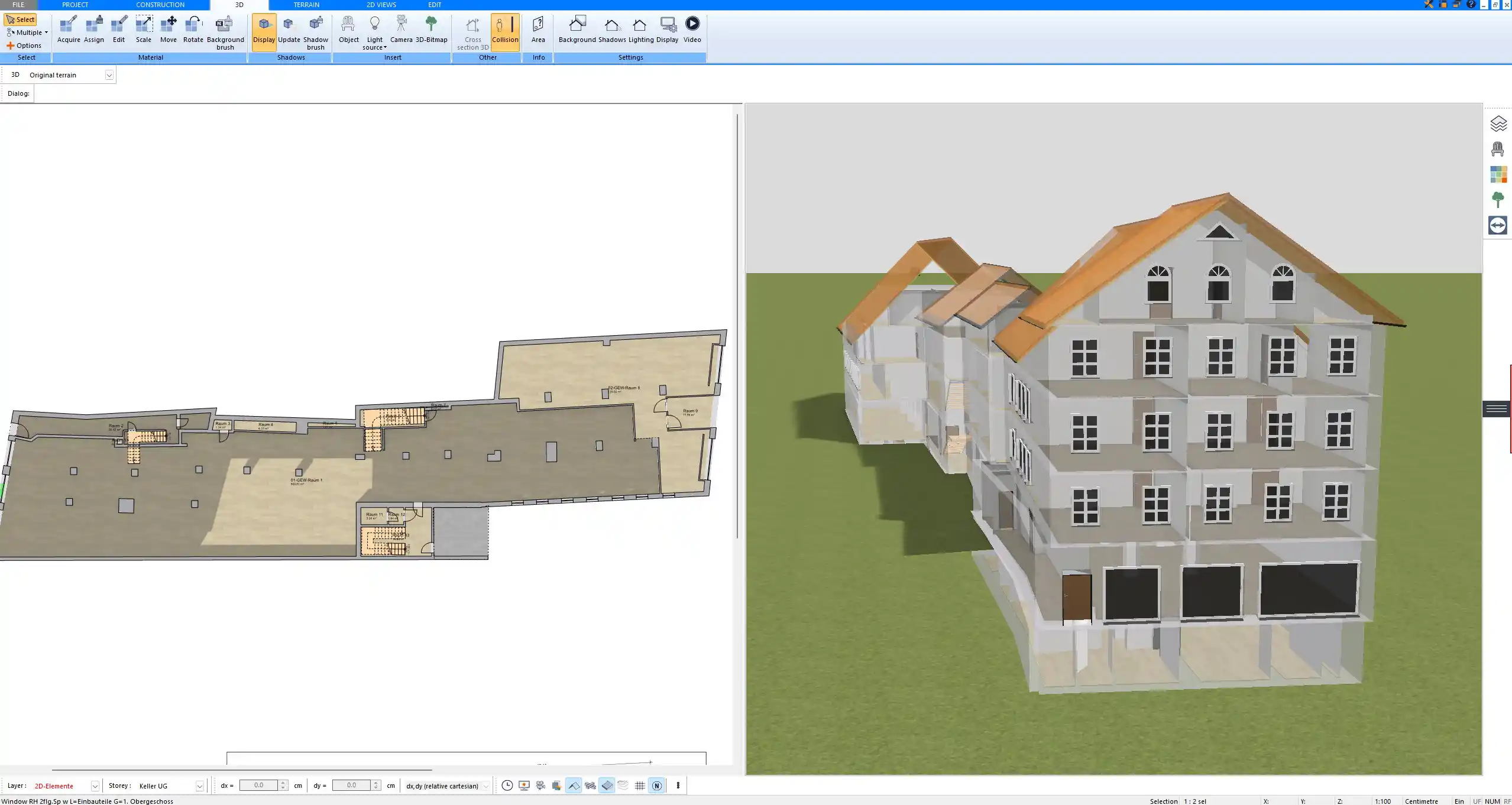 2D floor plan of a joinery workshop created with Plan7Architect