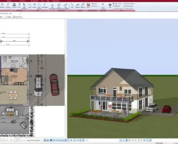 2D floor plan of a modular home layout created with Plan7Architect