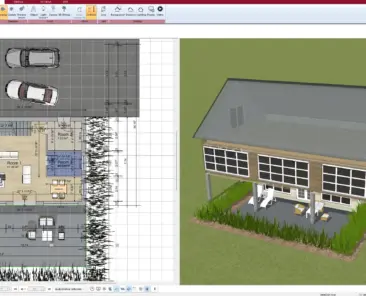 2D floor plan of a row house created in Plan7Architect