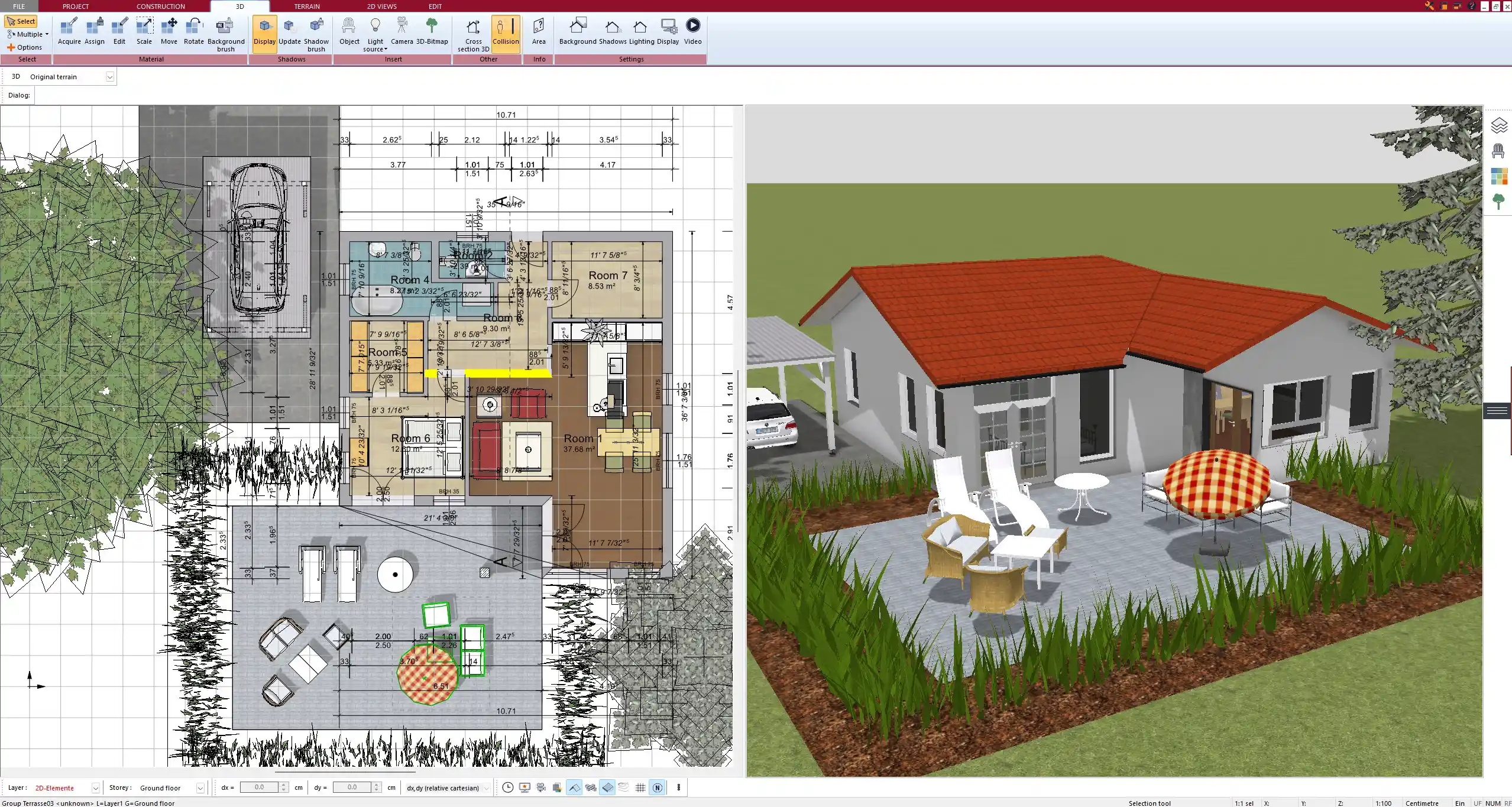 3D House Model Based on the Floor Plan – Designed in Plan7Architect