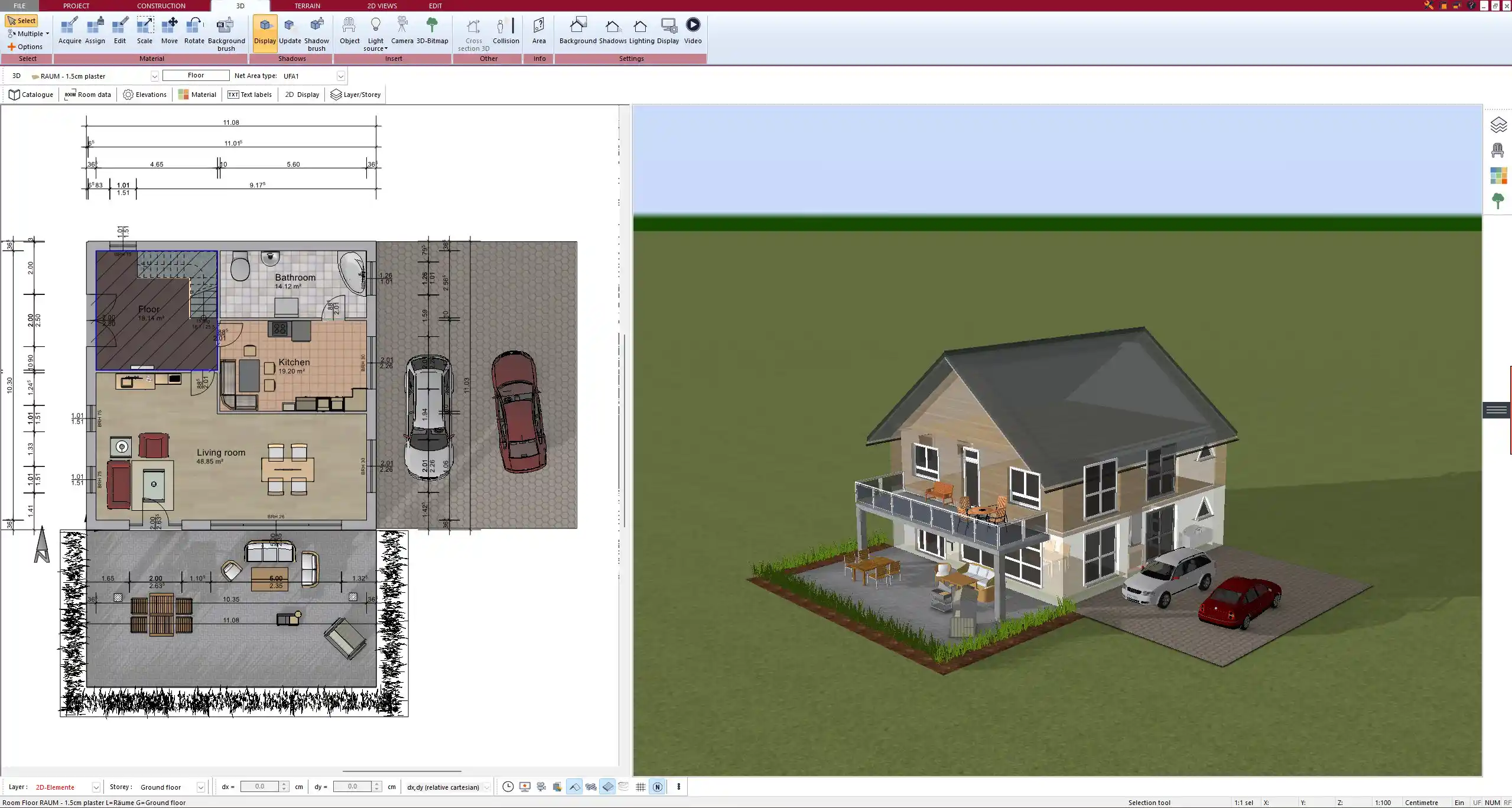 3D Visualization of a Planned Upward Extension – Created with Plan7Architect
