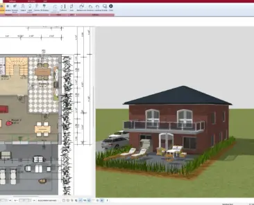 3D house visualization created with Plan7Architect