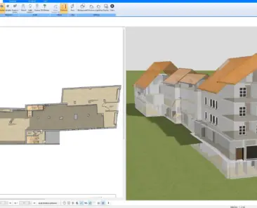 3D riding arena overview designed with Plan7Architect