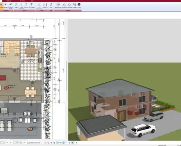 Bathroom floor plan created with Plan7Architect – wall layout and room dimensions in 2D view