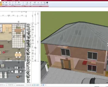Child-friendly floor plan created with Plan7Architect – open layout with play area and wide hallways