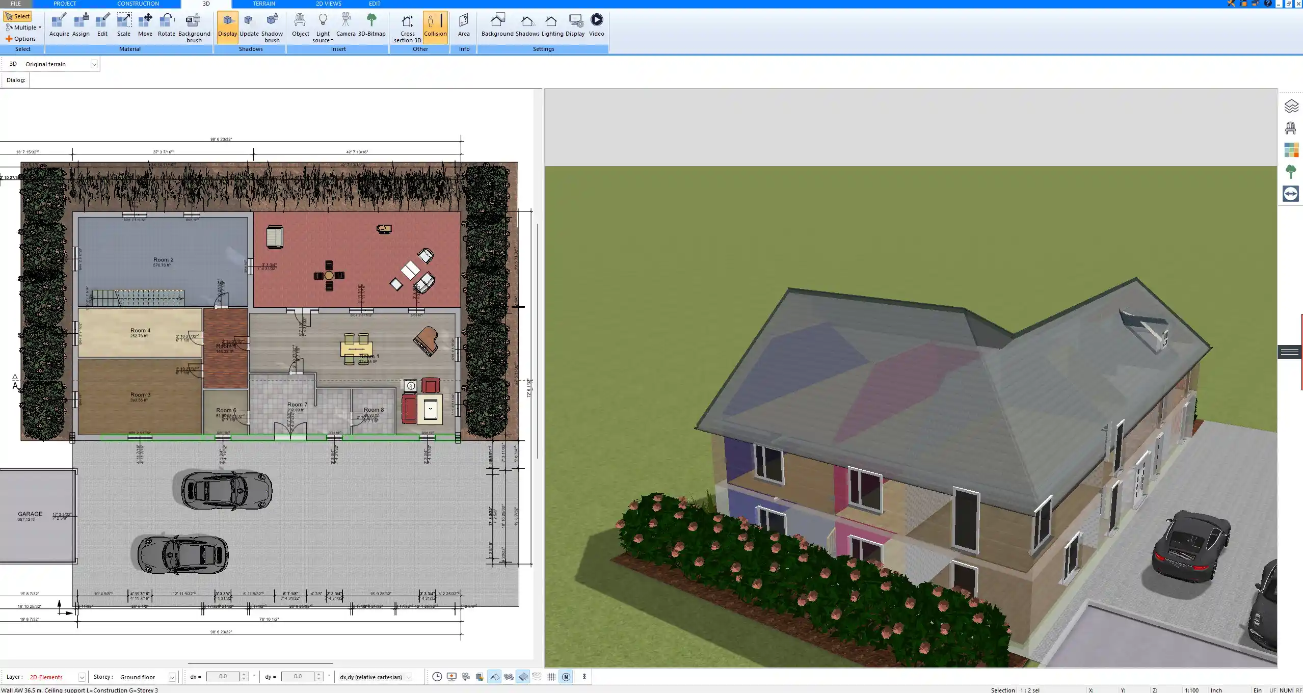 Construction-ready layout exported from Plan7Architect, including insulation and thermal zones