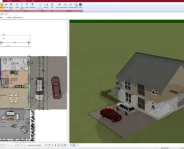 Country house floor plan created with Plan7Architect in 2D view
