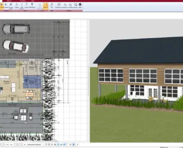 Created with Plan7Architect 2D floor plan of a compact single house layout