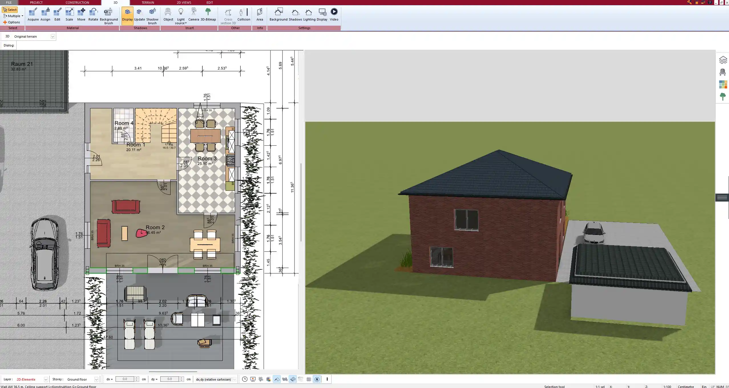 Created with Plan7Architect Detailed 2D floor plan for a single-family home