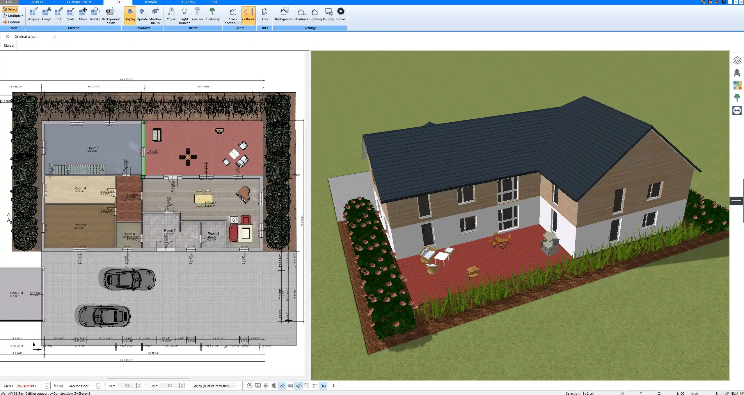 Custom home model planned and visualized with Plan7Architect