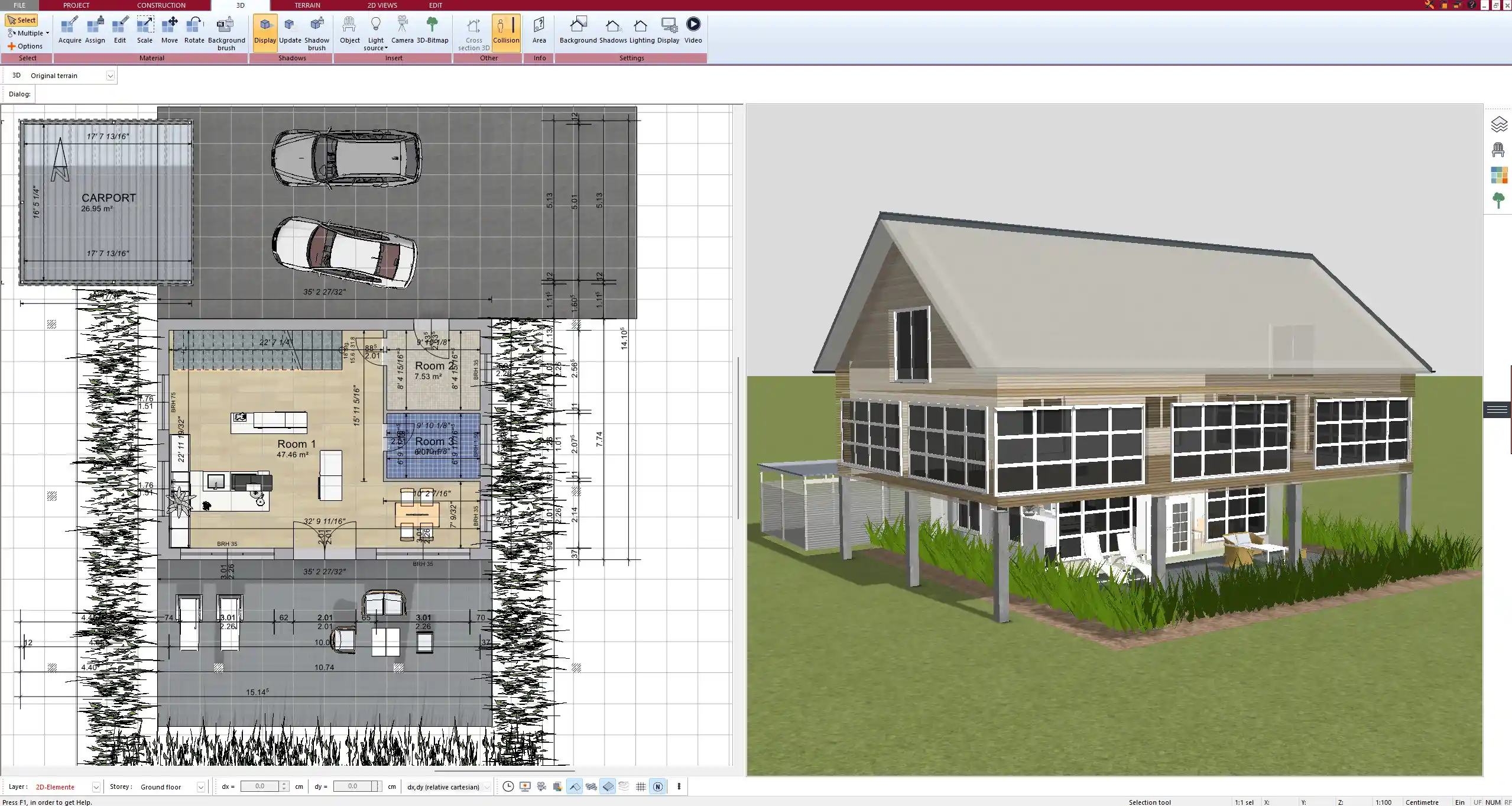 Customizing Room Dimensions and Labels within Plan7Architect
