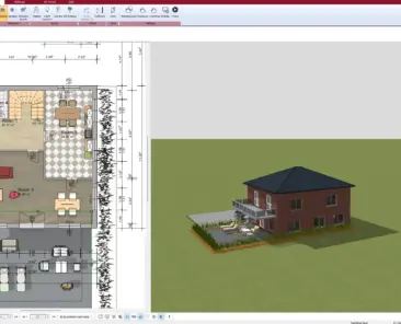 Designed with Plan7Architect 2D Floor Plan of a Modern Townhouse