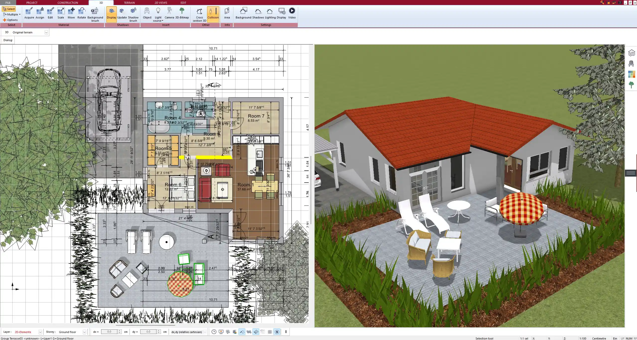 Efficient floor layout with minimal circulation areas – designed using Plan7Architect tools