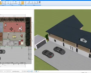 Example of a low-energy house floor plan created with Plan7Architect – compact and energy-efficient layout design in 2D