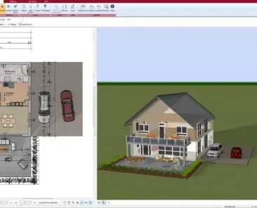 Example of a multigenerational floor plan designed with Plan7Architect – showing separate zones for privacy