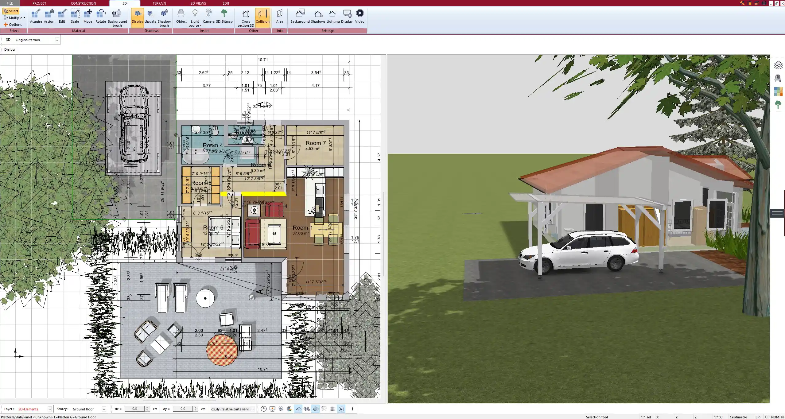 Exported construction-ready floor plan from Plan7Architect including dimensions