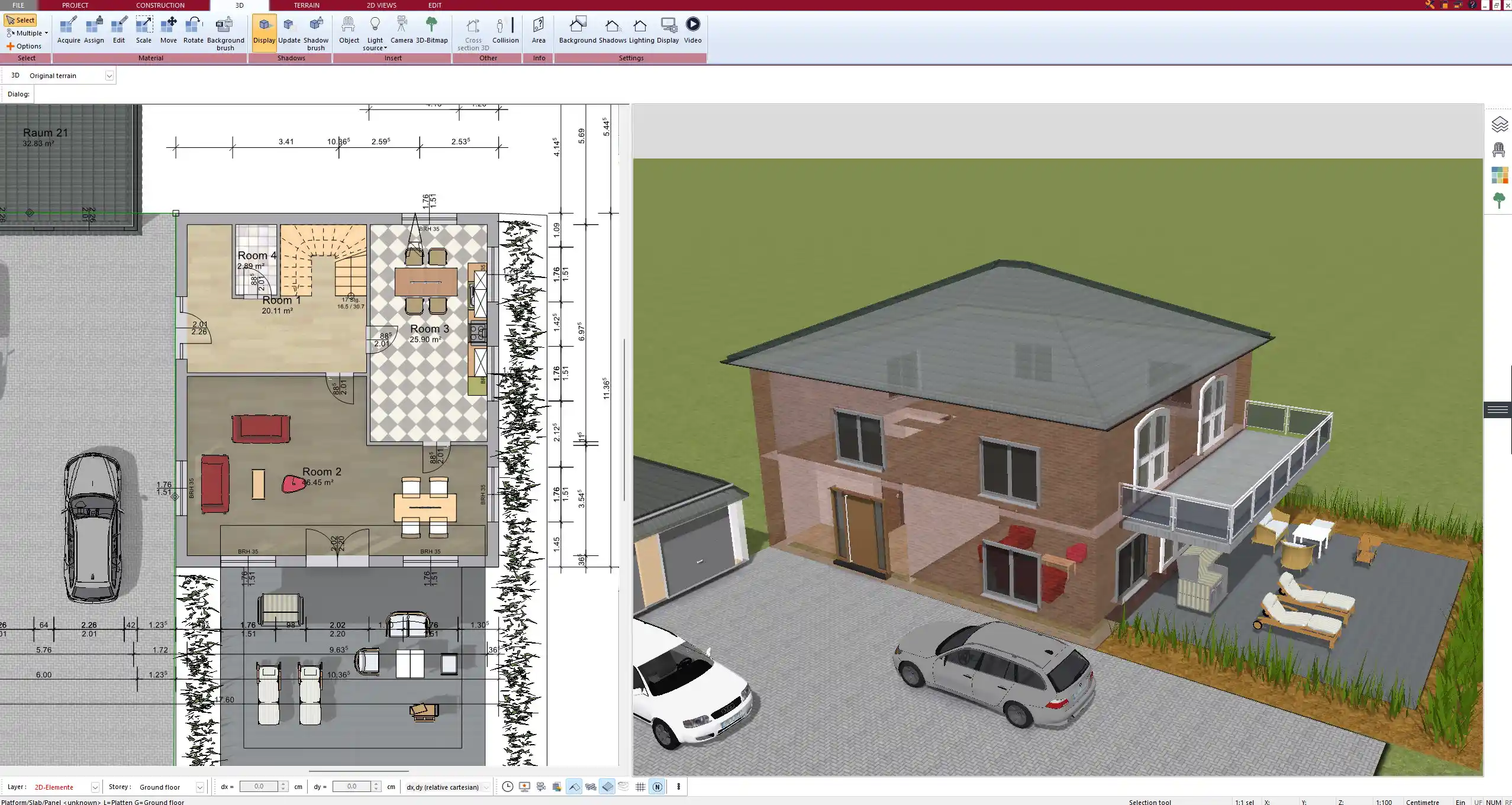 Exported floor plan with dimensions and labels – ready for prefab builders