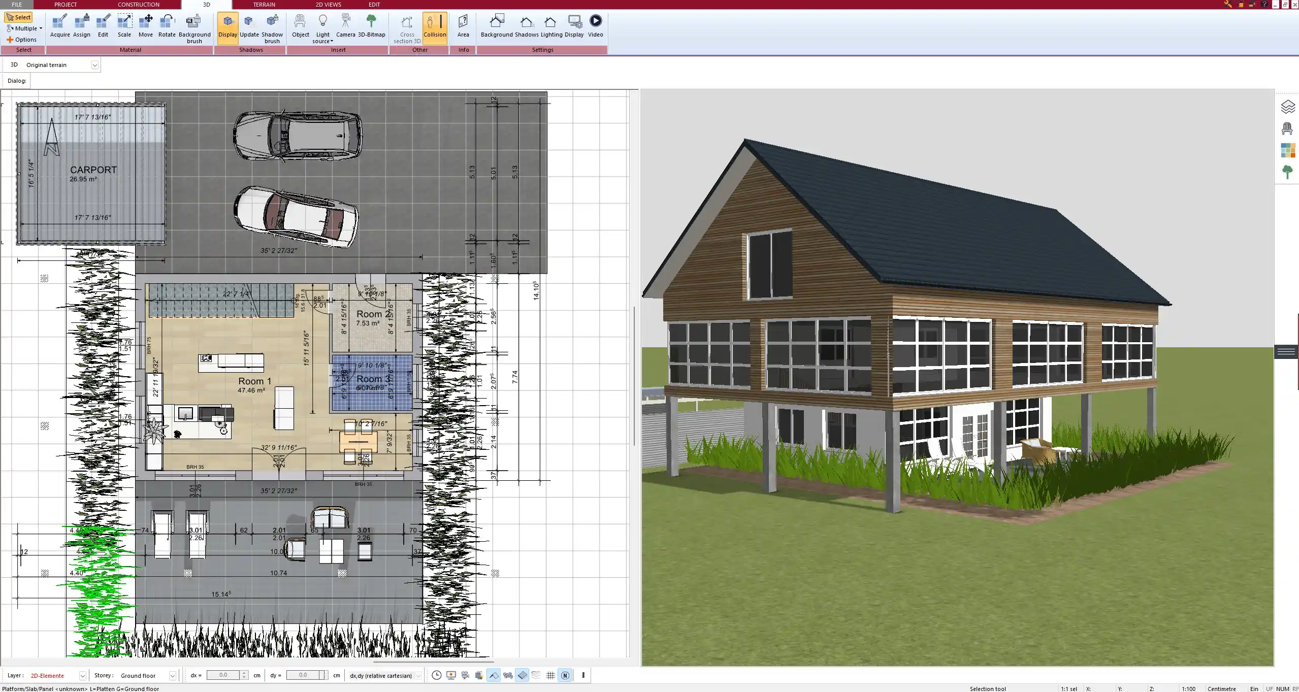 Family kitchen concept designed with Plan7Architect – including child seating and safety zones